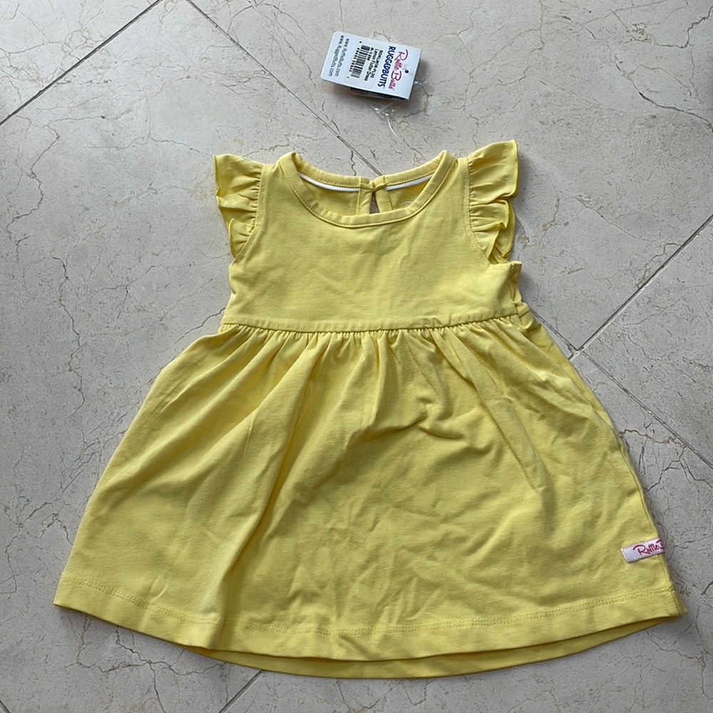 Ruffle Butts Lemon Flutter Dress